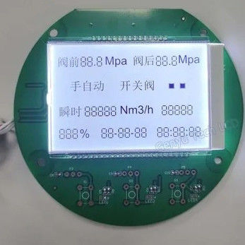 FSTN 7 Segment LCD Display Module Customized PCB Board White Backlight LCD Display