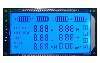 Custom LCD Segment Display Module HT1621 TN Positive Blue Backlight For Charger