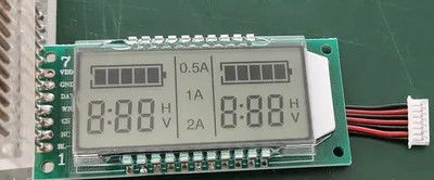 Seven Segment LCD Module TN 6 Digit LCD Display Blue Backlight