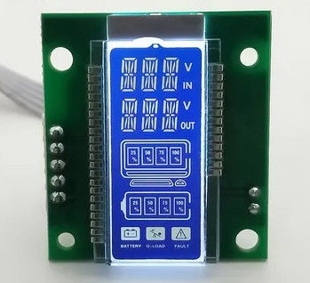 White Backlight 14 Segment LCD Display Screen Blue Background HTN LCD Display
