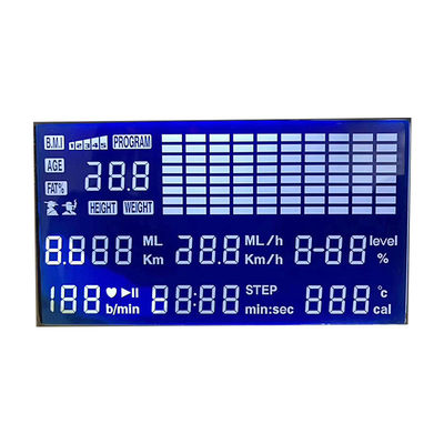White Backlight 14 Segment LCD Display Screen Blue Background HTN LCD Display