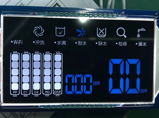 Custom 7 Segment LCD Display SMMC13264-AI-00-SYA 6.00 O' CLOCK STN-Y/G Positive Reflective
