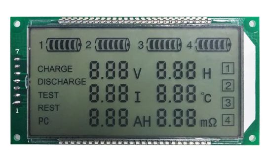 Custom 7 Segment LCD Display Module HT1621 TN Positive Blue Backlight