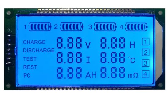 Custom 7 Segment LCD Display Module HT1621 TN Positive Blue Backlight