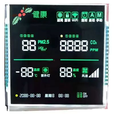 Black Screen Color LCD Display VA Type Full View Segment LCD Display