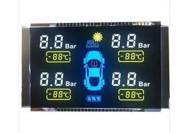 VA Segmented LCD Display Black Screen Module For Car Tire Pressure