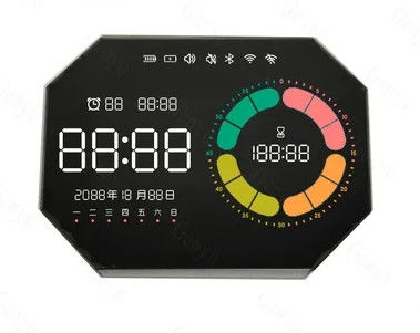 Custom Shape VA LCD Display Color Segmented LCD Display 4 Digit Zebra Screen