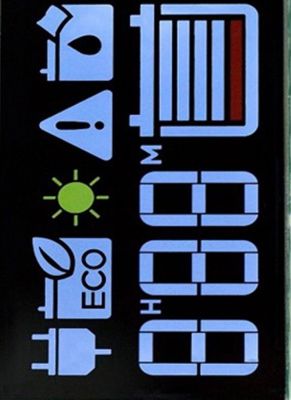 Black VA LCD Display Panel 2 Digit LCD Display 8PIN FPC Connect 5V Supply