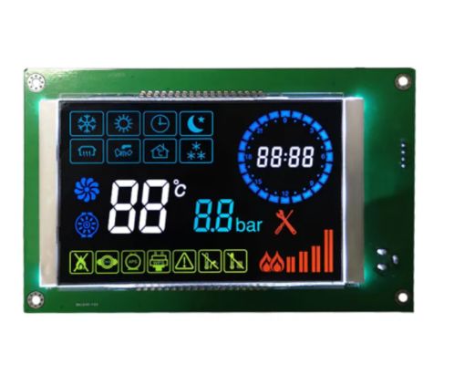 5.0V Hoog Contrast Chip On Board Kleur Icoon VA LCD Segment Display Module