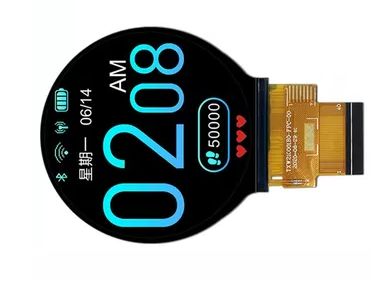 2.1 Inch Round TFT LCD Display with 480x480 Resolution 450cd/m² Brightness