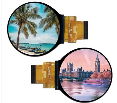 2.1 Inch Round TFT LCD Display with 480x480 Resolution 450cd/m² Brightness