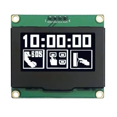 1.54 Inch OLED Module White Color 128x64 Pixels SSD1309 I2C Interface