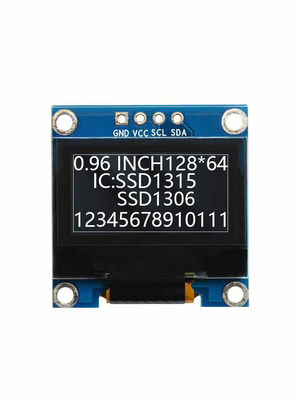 Energy Efficient 1.3 Inch OLED Display White Fonts 128x64 Dots SSD1312 OLED Screen