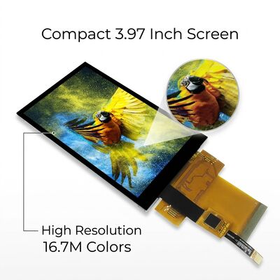 NT35510 Driver IC IPS TFT LCD Display 3.97 Inch with MCU 16bit Interface 16.7M Colors