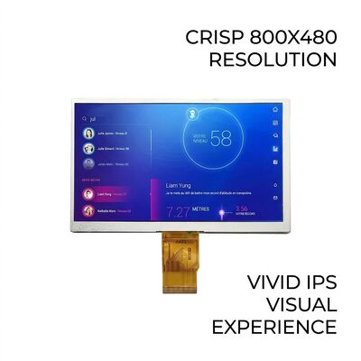 LED Backlit IPS TFT LCD Display 7 Inch TN Transmissive 800x480 Pixels