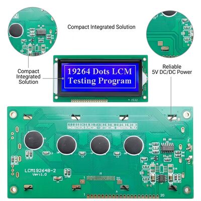 15.6 inches Mono LCD Display 240x128 Dot Matrix 1/ 128 Duty 5V DC/DC