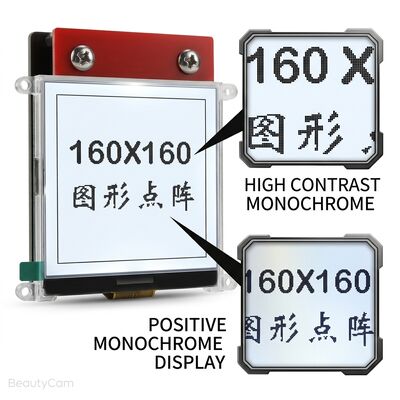 Transflecitve Positive Monochrome LCD Display 300cd/M2 6 O'Clock
