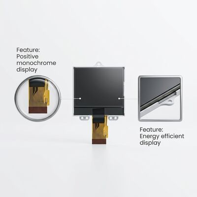 Transflecitve Positive Monochrome LCD Display 300cd/M2 6 O'Clock