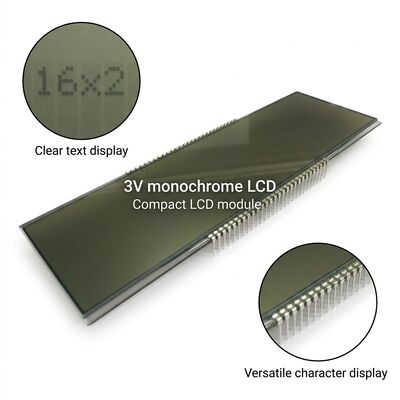 3.0V Monochrome LCD Display 16 Character 2 Line LCD Display Screen
