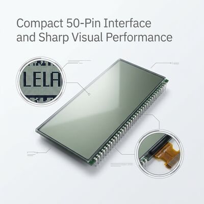 High Resolution Monochrome LCD Display 128x128 50 Pins FPC