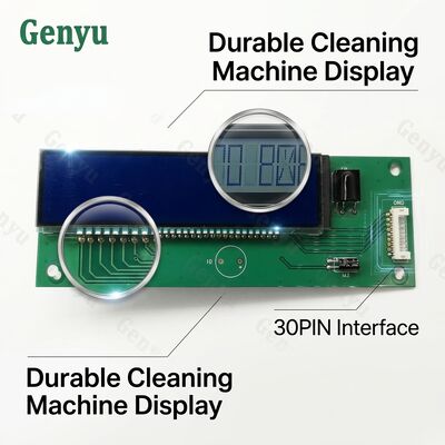 Custom Design LCD Display Screen STN Segment Blue 30PIN For Cleaning Machine
