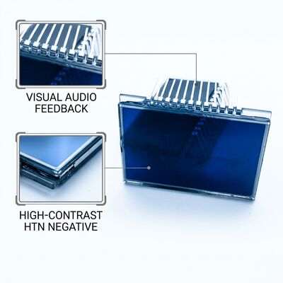 HTN Negative 7 Segment LCD Display Customized For Audio