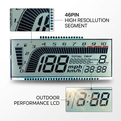 Custom Made LCD Display HTN Segment Screen 46PIN Transflective Sunlight Readable