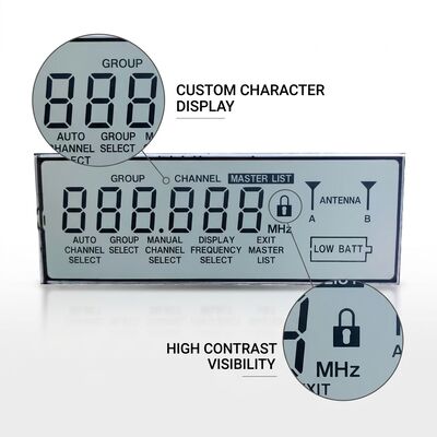 Transmissive Custom Segment LCD Display Module HTN Characters For Electronic Meter