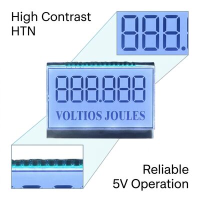 6 Digits Custom 7 Segment LCD Display 5.0V HTN Transmissive 16PIN