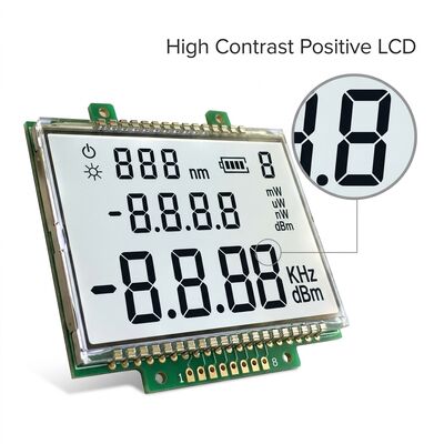 High Contrast Transparent Positve LCD Module Custom 7 Segment LCD Display Panel