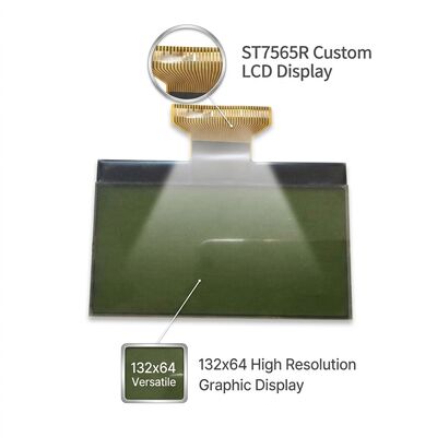 ST7565R Kundenspezifisches Segment-LCD-Display 3,0 V 5 V 132 * 64 DOTS Kundenspezifische Form LCD-Bildschirm