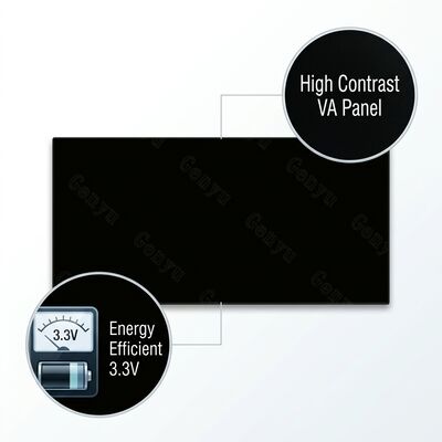 12 O'Clock Viewing Angle VA LCD Panel 3.3V With 105(W)*51(H) Mm Viewing Area