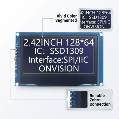 Custom Shape VA LCD Display Color Segmented LCD Display 4 Digit Zebra Screen