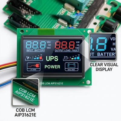 2.4 inch VA LCD Module COB LCM AIP31621E Driver White Backlight UPS LCD Display