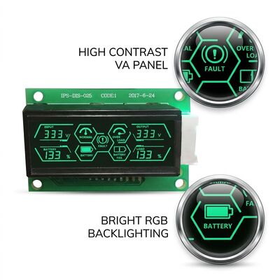 Negative Transmissive VA LCD Display HT1621 Driver RGB LED Backlight LCD Display